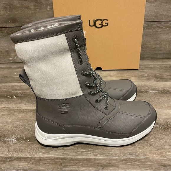 UGG | Zaylee Leopard Snow Boots In Charcoal Grey Size 6 NEW In Box - Picture 6 of 10